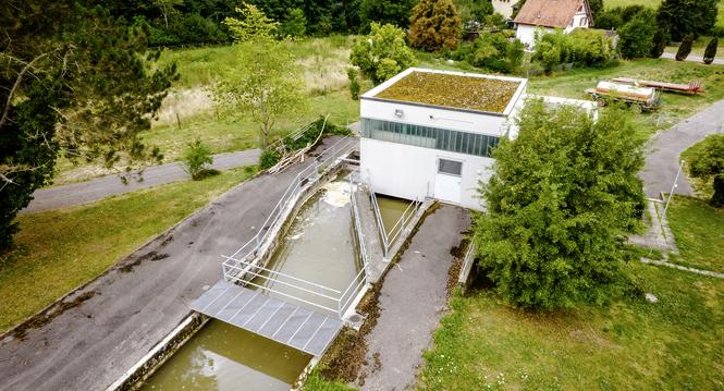 Elektrizitaetswerk Hallau, Wunderklingen, fotografiert am Donnerstag 18. August 2022, in Wunderklingen. (Roberta Fele / Schaffhauser Nachrichten)