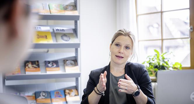 Neue Kripochefin der Schaffhauser Polizei, Ariane Schaeppi Hofstetter, fotografiert am Dienstag, 22. Juli 2025, in Schaffhausen. (Roberta Fele / Schaffhauser Nachrichten)