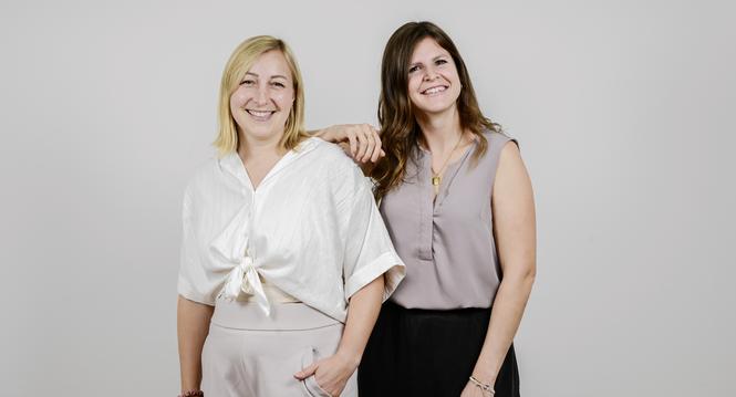 Portrait von Lisa Burth, links, und Jana Berger, Grï¿ï¾¼nderinnen von "Selbstï¿ï¾¤ndige Frauen Schweiz KLG" , am Dienstag, 05 August 2025. (Melanie Duchene / Schaffhauser Nachr