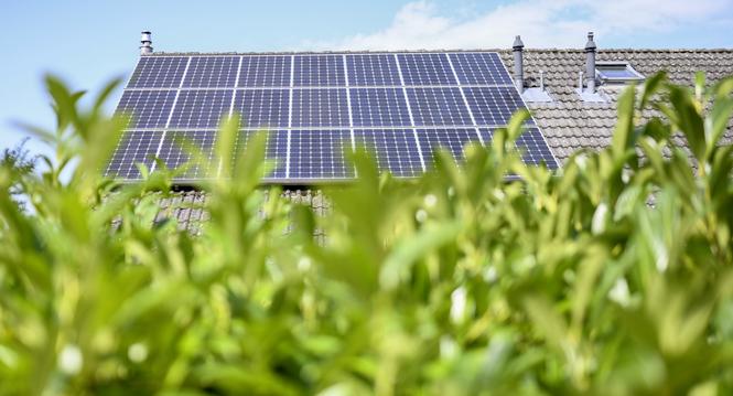 Solarzellen auf einem Hausdach, am Donnerstag, 26. August, 2021. (Melanie Duchene / Schaffhauser Nachrichten)
