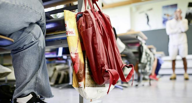 1. Schultag als Reallehrer im Schulhaus Alpenblick fï¿ï¾¼r Quereinsteiger Erik Reyes, am August, 12.. August 2024. (Melanie Duchene / Schaffhauser Nachricht