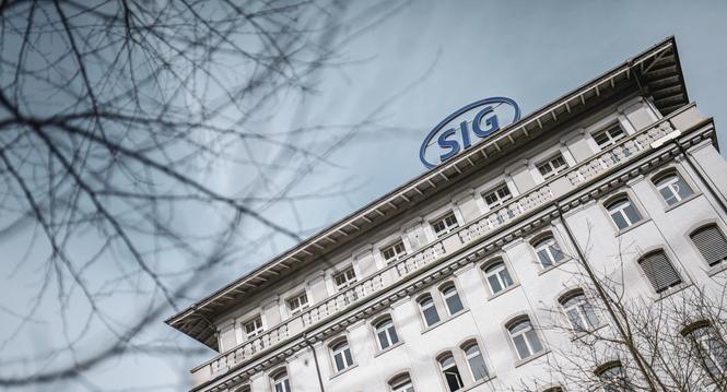 SIG Sitz mit Logo in Neuhausen, am Donnerstag, 24. Februar, 2022. (Melanie Duchene / Schaffhauser Nachrichten)