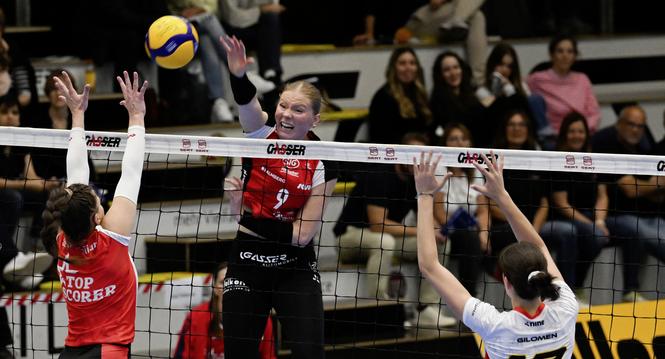Volleyball NLA 2025-2026: VC Kanti - Franches-Montagnes 1-3, Schaffhausen, 11.10.2025 ï¿ï¾© Reinhard Stan