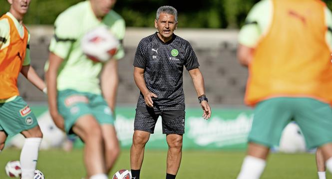 28.06.2023; Dornbirn; Fussball Testspiel - Dornbirn - FC St. Gallen;Assistenztrainer Boro Kuzmanovic (Sankt Gallen) . (Carsten Harz/freshfocus)