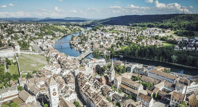 Altstadt Schaffhausen von oben, fotografiert am Donnerstag 03. Juni 2021, in Schaffhausen. (Roberta Fele / Schaffhauser Nachrichten)