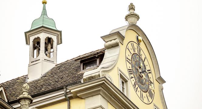 Kuengeliglï¿ï¾¶ggli am Fronwagplatz soll saniert werden, fotografiert am Montag, 07. Juli 2025, in Schaffhausen. (Roberta Fele / Schaffhauser Nachricht