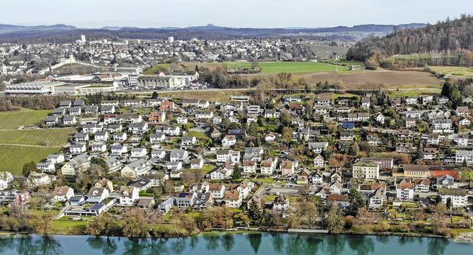 Blick von Neuhausen her nach Flurlingen mit dem Rhein, am Donnerstag, 04. Februar, 2021. (Melanie Duchene / Schaffhauser Nachrichten), am Donnerstag, 04. Februar, 2021. (Melanie Duchene / Schaffhauser Nachrichten)