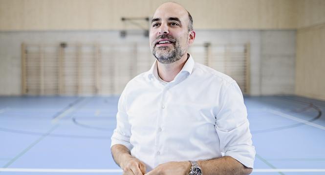 Der neue Schulcampus Silberberg vor dem ersten Schultag - eine Besichtigung mit dem Baureferenten Christoph Meister , am Dienstag, 05 August 2025. (Melanie Duchene / Schaffhauser Nachrichten)