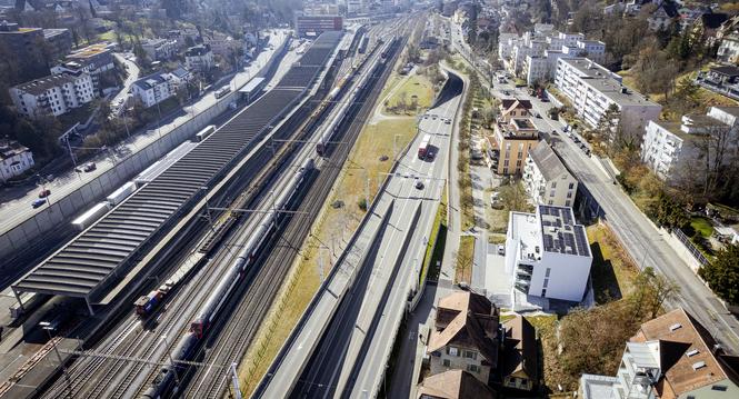 Fï¿ï¾¤senstaubtunnel, fotografiert am Dienstag, 04. Mï¿ï¾¤rz 2025, in Schaffhausen. (Roberta Fele / Schaffhauser Nachr