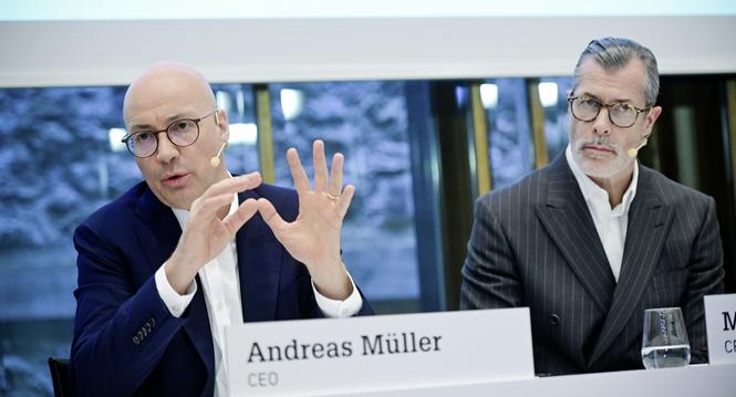 CEO Andreas Mï¿ï¾¼ller, links, und CFO Mads Joergensen  an der Analysten- und Medienkonferenz von GF, am Mittwoch, 25. Februar 2026 im Hotel Widder in Zï¿ï¾¼rich. (Georg Fischer/ Keystone / Melanie D