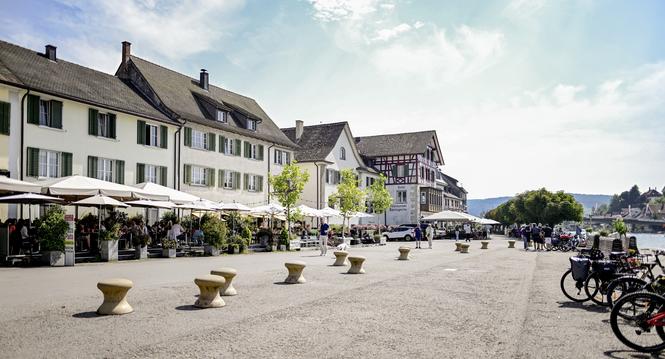 Blick auf die Schifflï¿ï¾¤nde Stein am Rhein, am Mittwoch, 27 August 2025. (Melanie Duchene / Schaffhauser Nachricht