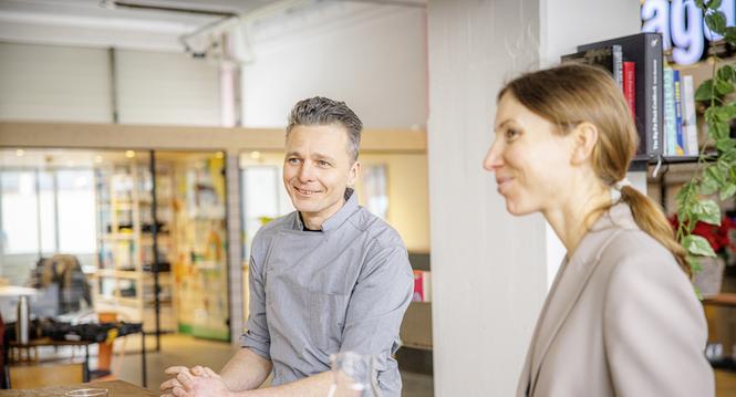 Theresa Ulrich und Marc Bernet, Co-Geschï¿ï¾¤ftsfï¿ï¾¼hrer von Gastronomics auf dem Knorripark, fotografiert am Mittwoch, 04. Februar 2026, in Thayngen. (Roberta Fele / Schaffhauser Nachr