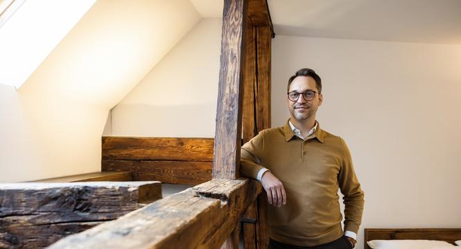 Werner Theisen, neuer Geschï¿ï¾¤ftsfï¿ï¾¼hrer des Hotel Rï¿ï¾¼den, fotografiert am Montag, 09. Februar 2025, in Schaffhausen. (Roberta Fele / Schaffhauser N