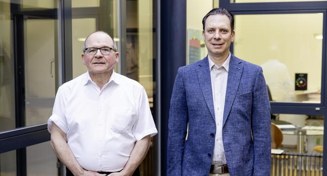 v.l. Kurt Altenburger und Remo Blattner, SHF "Hï¿ï¾¼t im Gschprï¿ï¾¶ch", Freitag, 27.02.2026, Schaffhausen (Roger Hofstetter/Schaffhauser Nachr