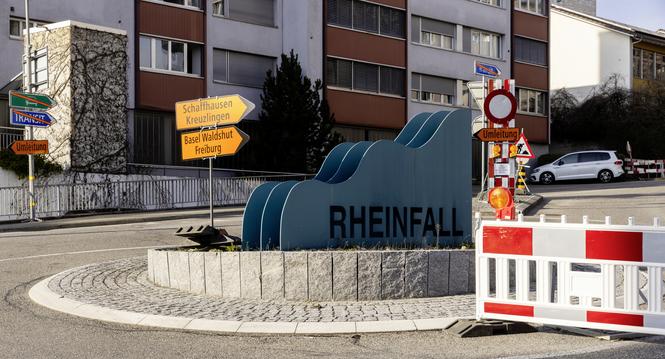 Baustelle am "Ochsenkreisel" in Neuhausen am Rheinfall, Dienstag, 24.03.2026, Neuhausen am Rheinfall (Roger Hofstetter/Schaffhauser Nachrichten)