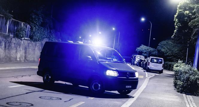 Auf Nachtpatroullie mit der Schaffhauser Polizei, fotografiert am Freitag, 09. Mai 2025, in Schaffhausen. (Roberta Fele / Schaffhauser Nachrichten)