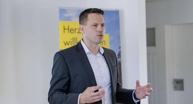 Medienkonferenz der Schaffhauser Kantonalbank mit Alain Schmid, Manuel Bï¿ï¾¼chi und Florian Hotz, fotografiert am Dienstag, 17. Mï¿ï¾¤rz 2026 in Schaffhausen (ENYA DALLE FESTE / SCHAFFHAUSER NACHR