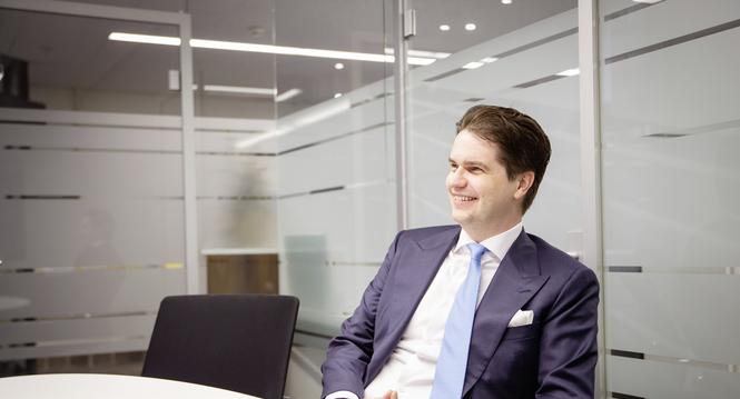 Fabian Kaeslin, CEO Banque Havillan, ehem. JF, jetzt juengster CEO einer Privatbank in der Schweiz, fotografiert am Freitag 24. Maerz 2023, in Schaffhausen. (Roberta Fele / Schaffhauser Nachrichten)
