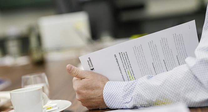 Medienorientierung der Schaffhauser Kantonalbank, Bild zeigt CEO Alain Schmid, am Dienstag, 11. Mï¿ï¾¤rz 2025. (Melanie Duchene / Schaffhauser Nachricht