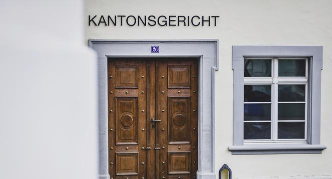 Themenbild Kantonsgericht Eingang, am Dienstag, 14. Februar 2023. (Melanie Duchene / Schaffhauser Nachrichten)