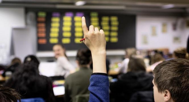 Latein Wahlpflichtfach, Gymnasialunterricht Klasse P16g an der Kantonsschule Solothurn am 14. Mai 2018.