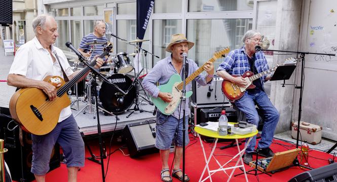 Opening: 10. Street Music Nights 2026 - Band: Groove-Dis, Donnerstag, 28.05.2026, Schaffhausen (Roger Hofstetter/Schaffhauser Nachrichten)