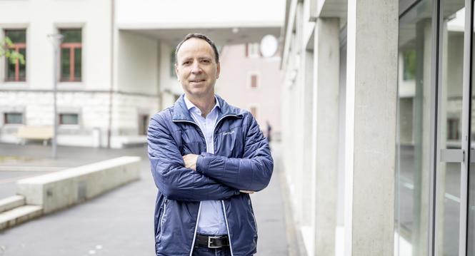 Gemeindspraesident Neuhausen Felix Tenger, fotografiert am Dienstag 08. Juni 2021, in Neuhausen. (Roberta Fele / Schaffhauser Nachrichten)