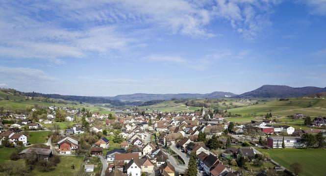 Das abgerannte Gebï¿ï¾¤ude der Post, fotografiert am Dienstag, 10. Mï¿ï¾¤rz 2026, in Siblingen. (Roberta Fele / Schaffhauser Nachr