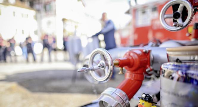 Einweihung der neue Lï¿ï¾¶schwasserpumpen der Feuerpolizei Kanton Schaffhausen, am Dienstag, 21. Oktober 2025. (Melanie Duchene / Schaffhauser Nachricht