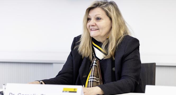 Spatenstich Polizei- und Sicherheitszentrum, Dr. Cornelia Stamm Hurter - Regierungsratsprï¿ï¾¤sidentin, Donnerstag, 15.01.2026, Schaffhausen (Roger Hofstetter/Schaffhauser Nachricht