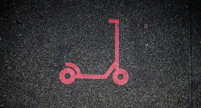 Leerer ETrottinett Parkplatz,  am Freitag, 24. Januar 2025. (Melanie Duchene / Schaffhauser Nachrichten)