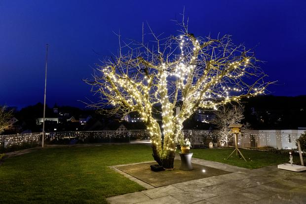 Nicole Werner hat eine aufwendige Weihnachtsdekoration gestaltet, 11.12.2025, Schaffhausen (Roger Hofstetter/Schaffhauser Nachrichten)